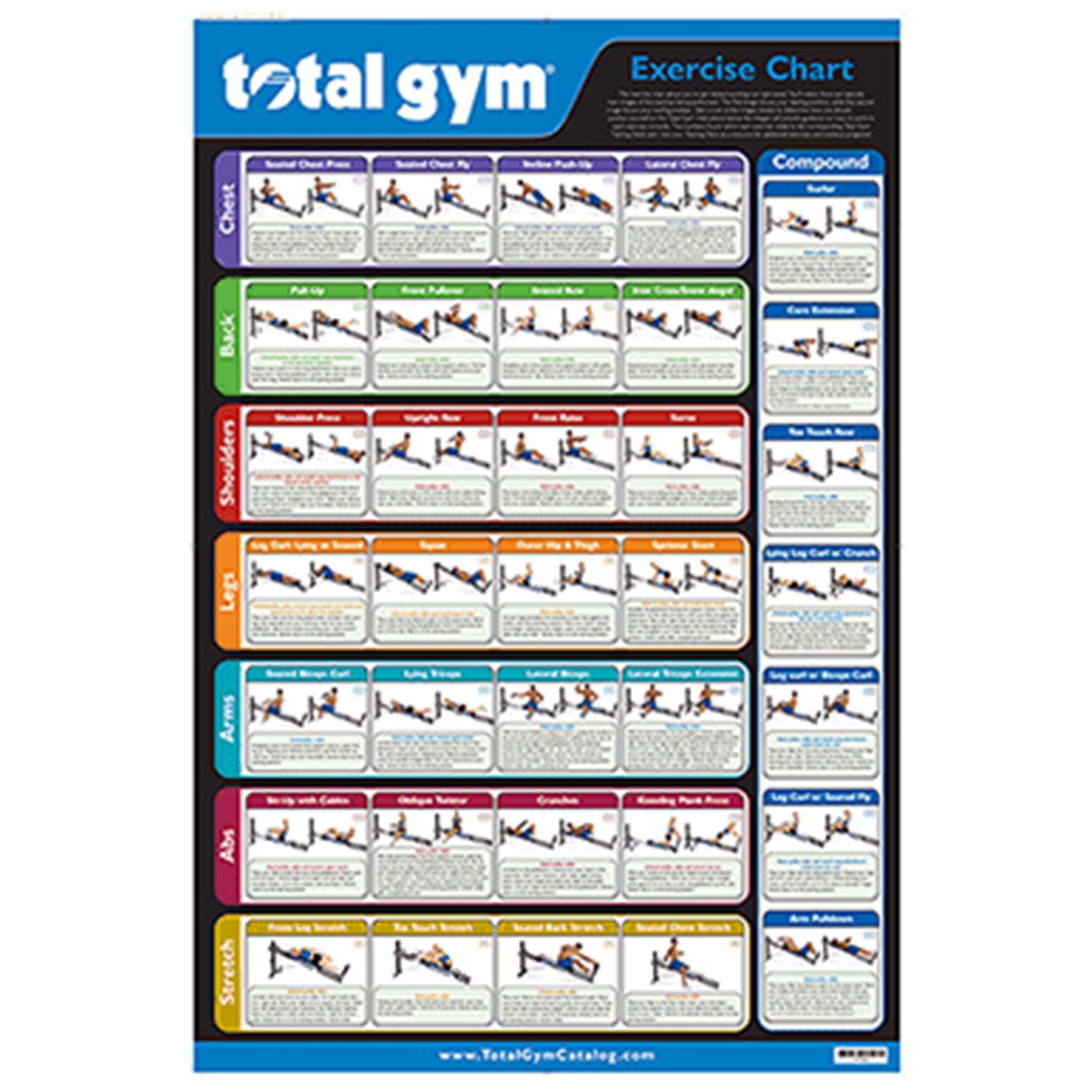 printable free multi gym exercises chart