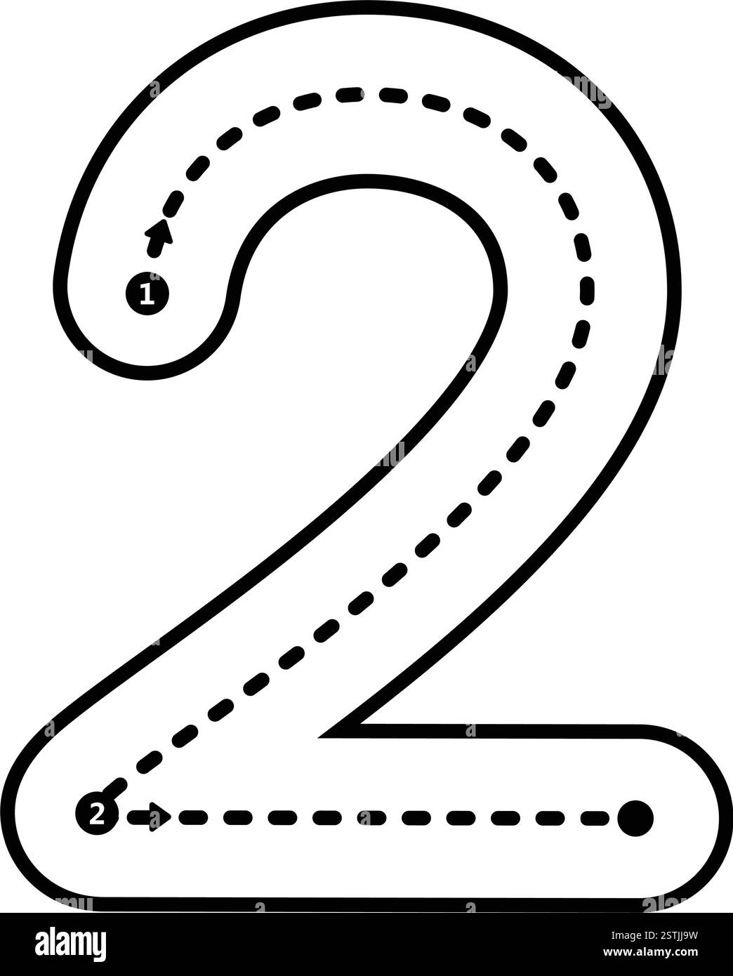Tracing Number 2 Hi res Stock Photography And Images Alamy