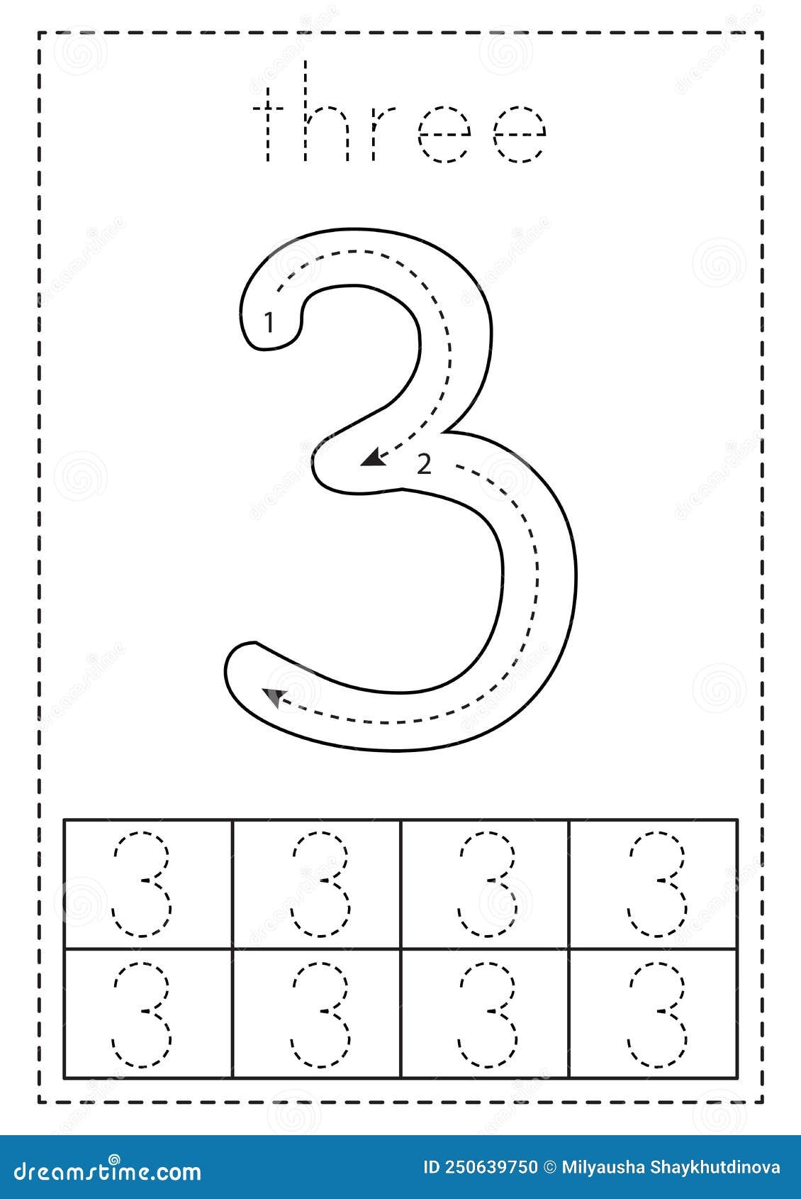 Tracing Number Three Preschool Worksheet Black And White Stock Vector Illustration Of Mathematics Three 250639750 Tracing Number Three Preschool Worksheet Black And White Stock Vector Illustration Of Mathematics Three 250639750