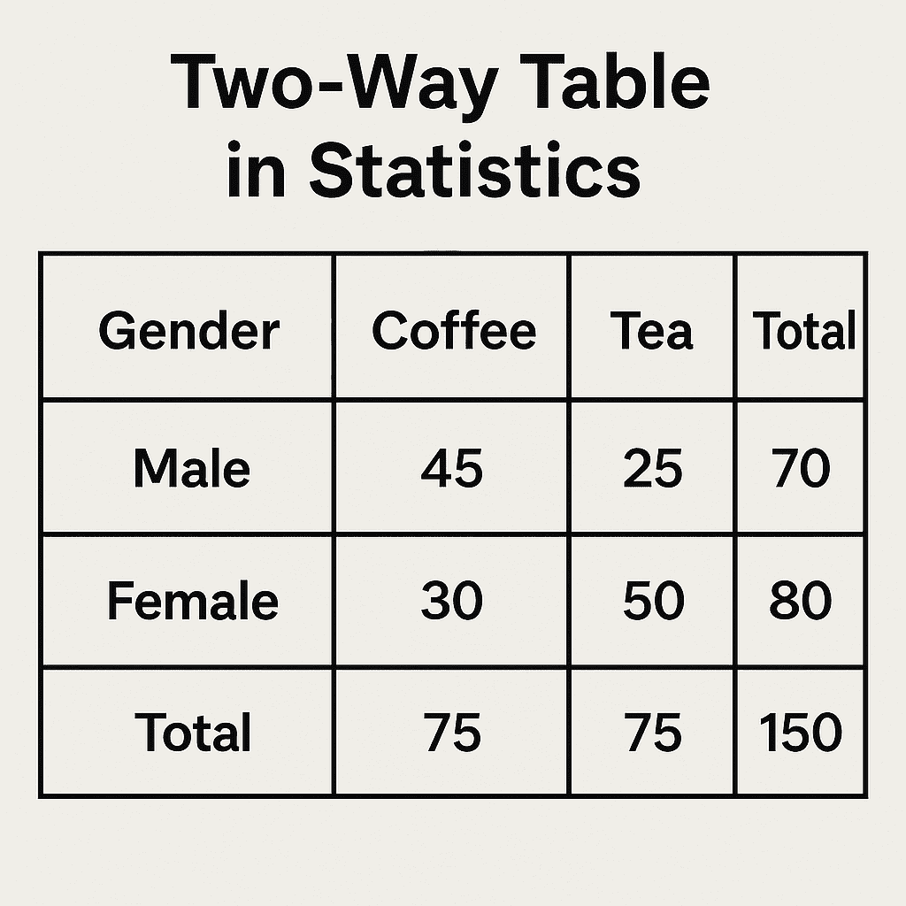 how to do two way tables