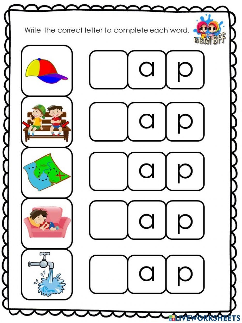 Word Family ap Worksheet Worksheets Library